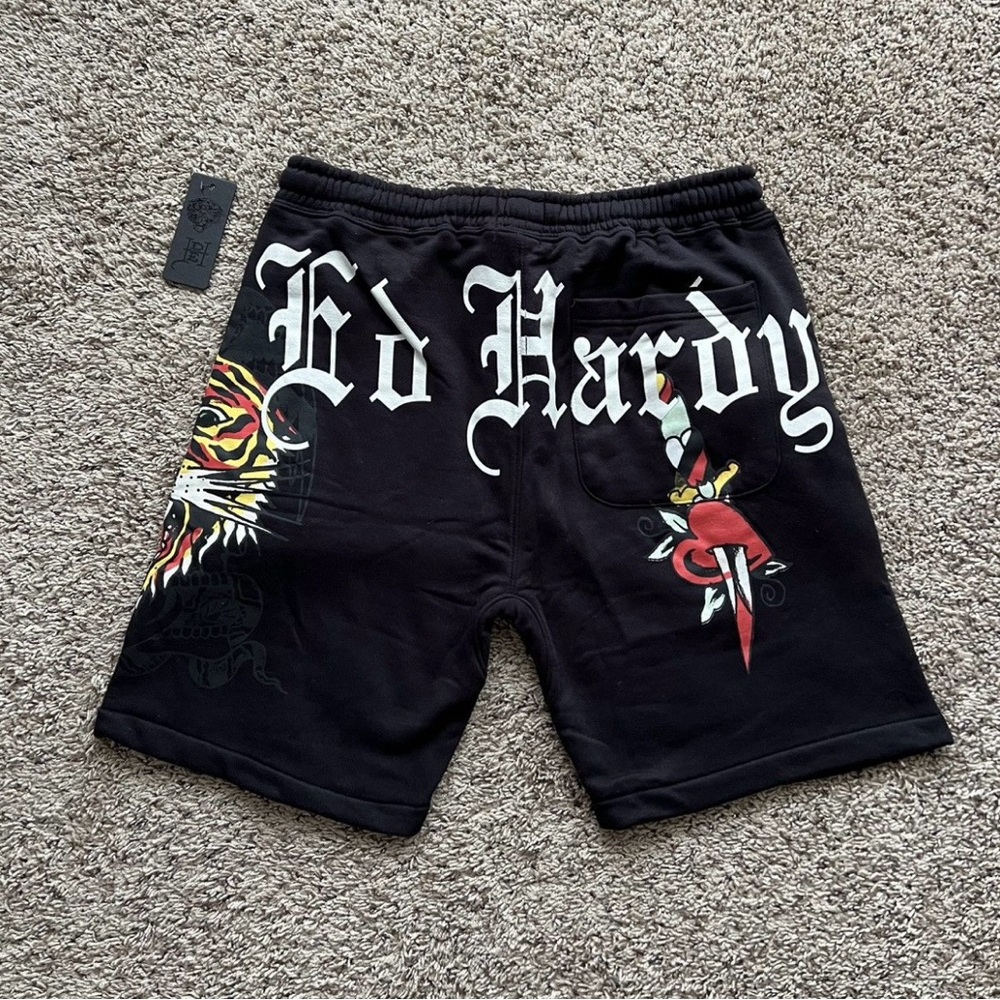 Ed Hardy Tiger print shorts Y2K M size Rare